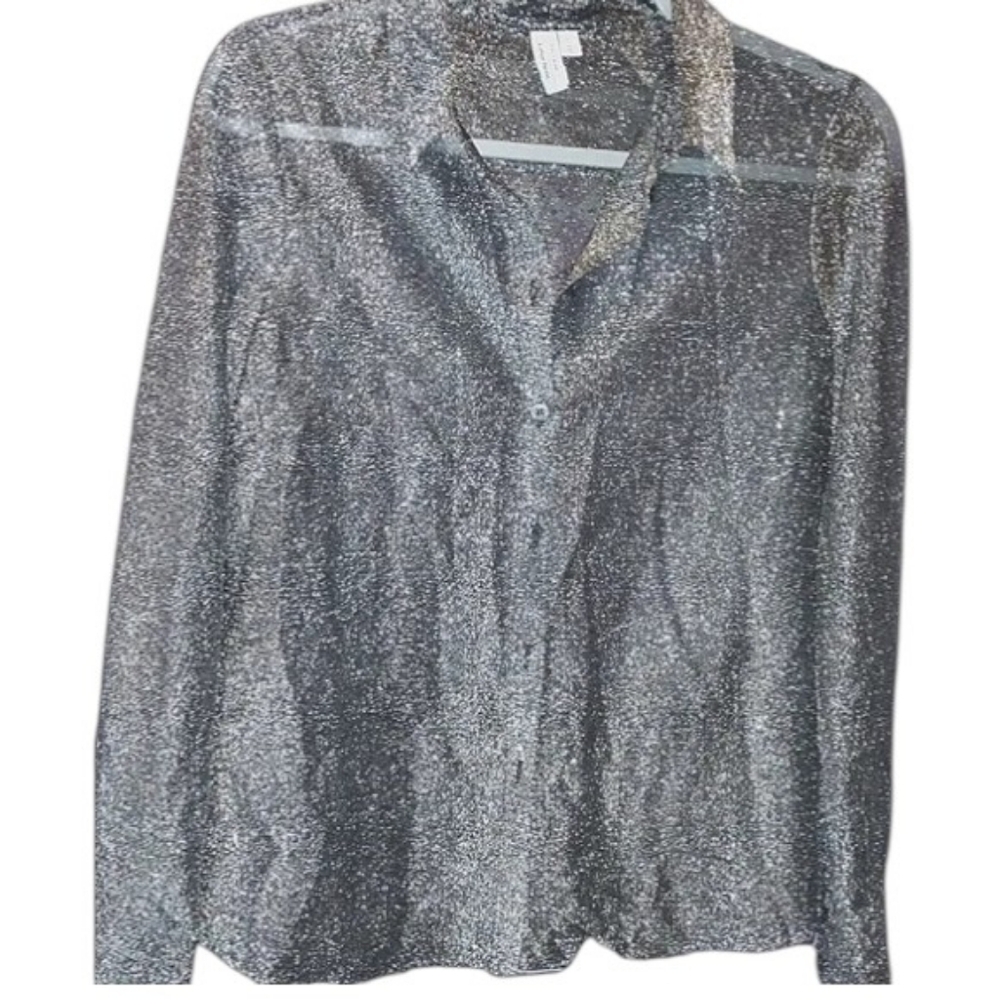 90s inspired sparkle button down